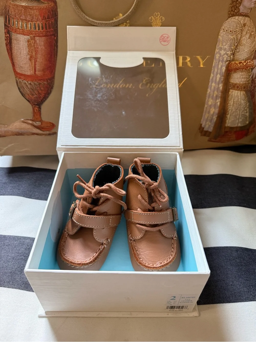 Ralph Lauren Baby Brown Ranger Lace-Up Boots with Strap